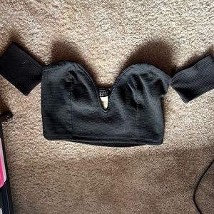 Black crop top